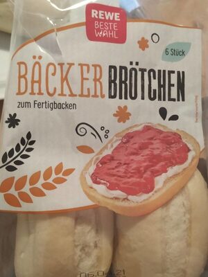 Bäcker Brötchen zum Fertigbacken